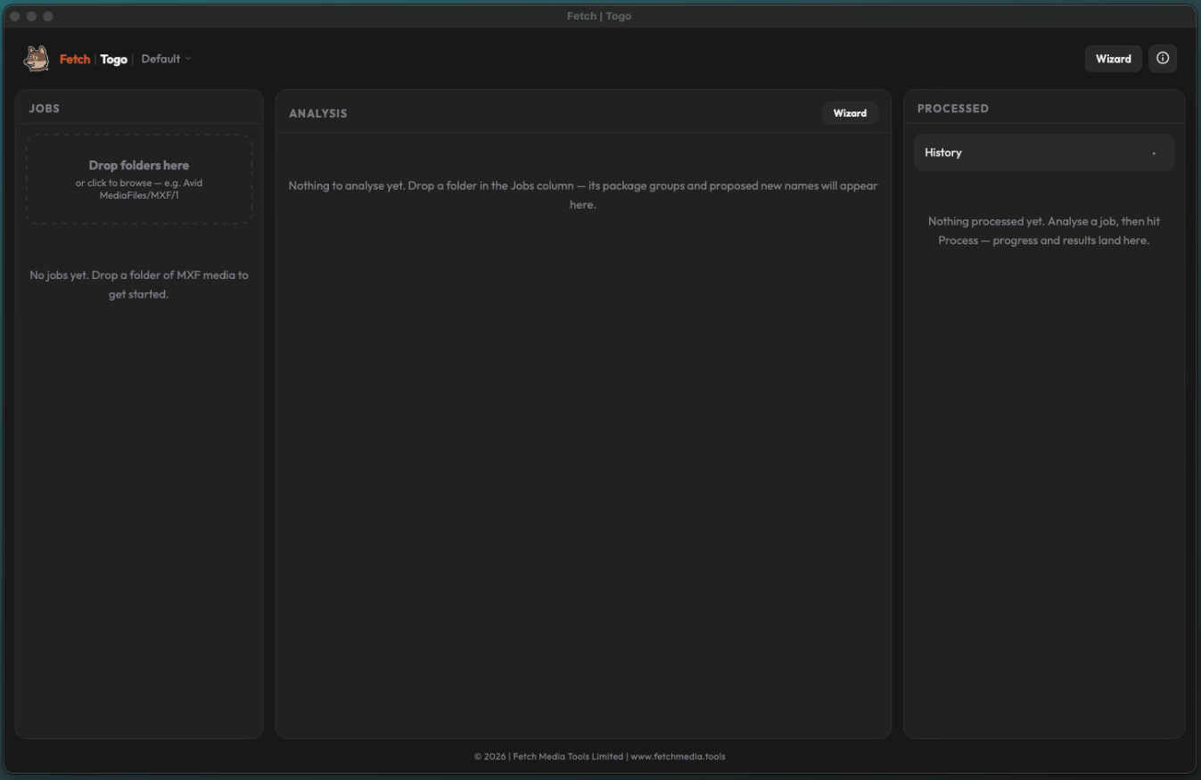 Togo running natively on macOS, alongside Windows and Linux support